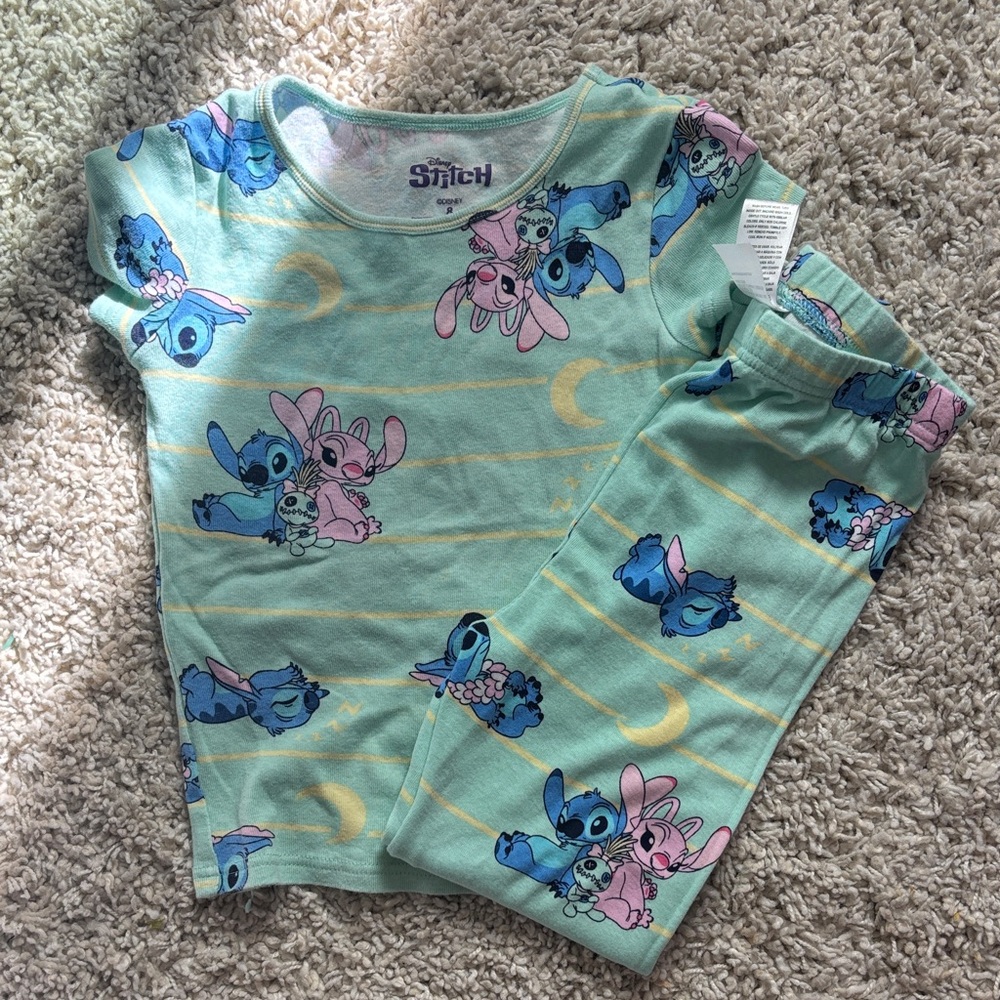 Disney| Stitch Mint Green Sleep Set -  Blue and Pink 🌼